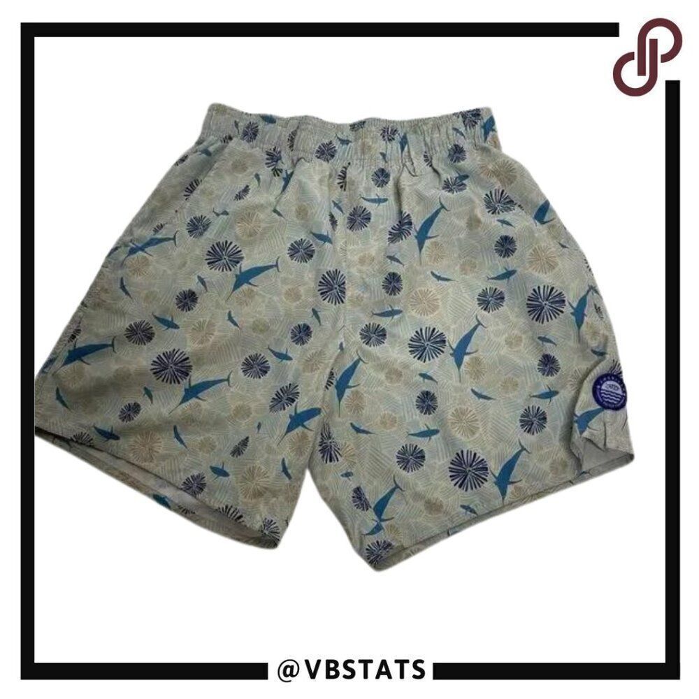 AFTCO‎ Small Sage-Royal-Green Sea Life Print Hybrids in Size Small